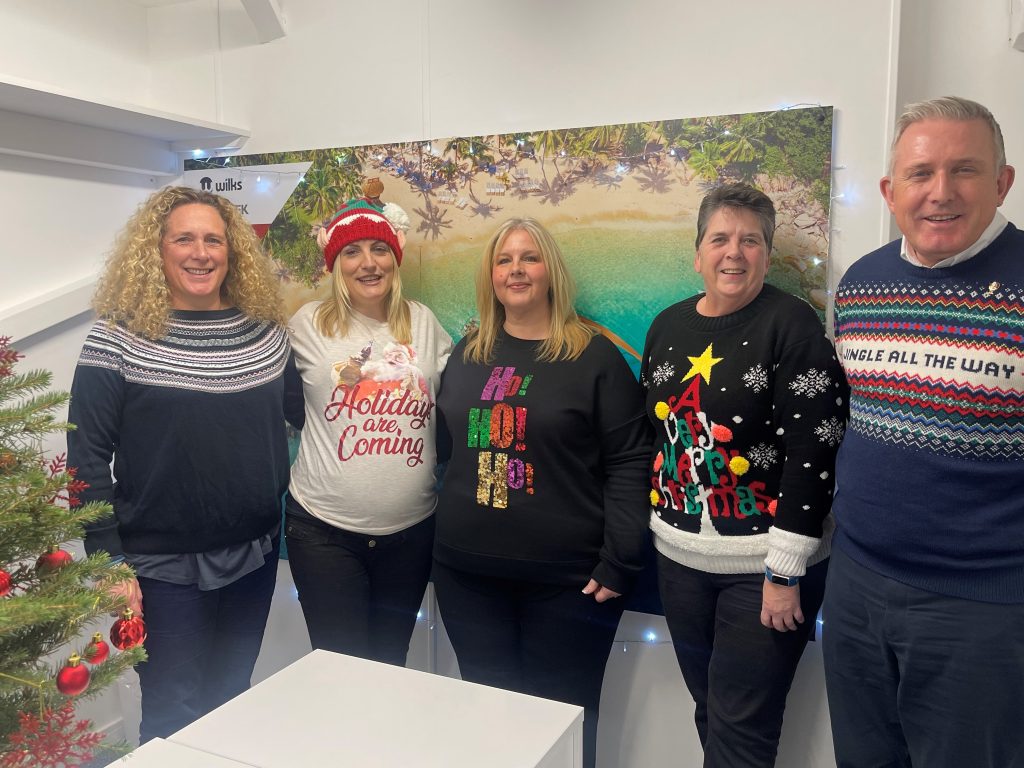 Christmas Jumper Day, the Sales and Marketing team in their Christmas jumpers.